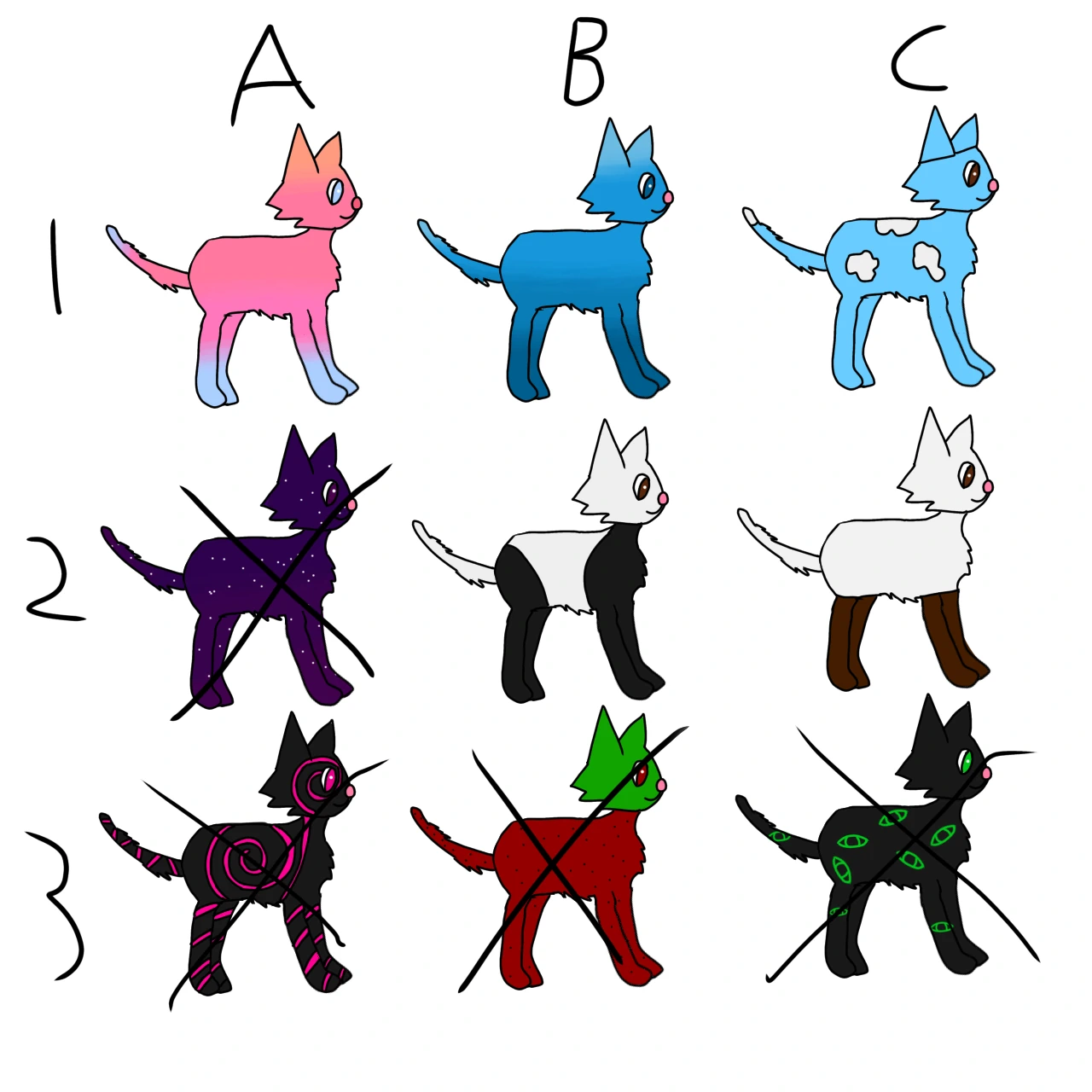 Cat gachapon character artwork