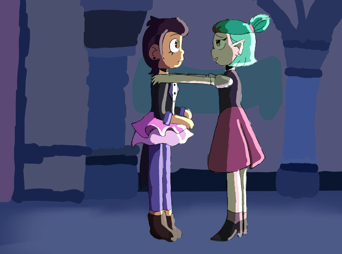 Luz And Amity character artwork