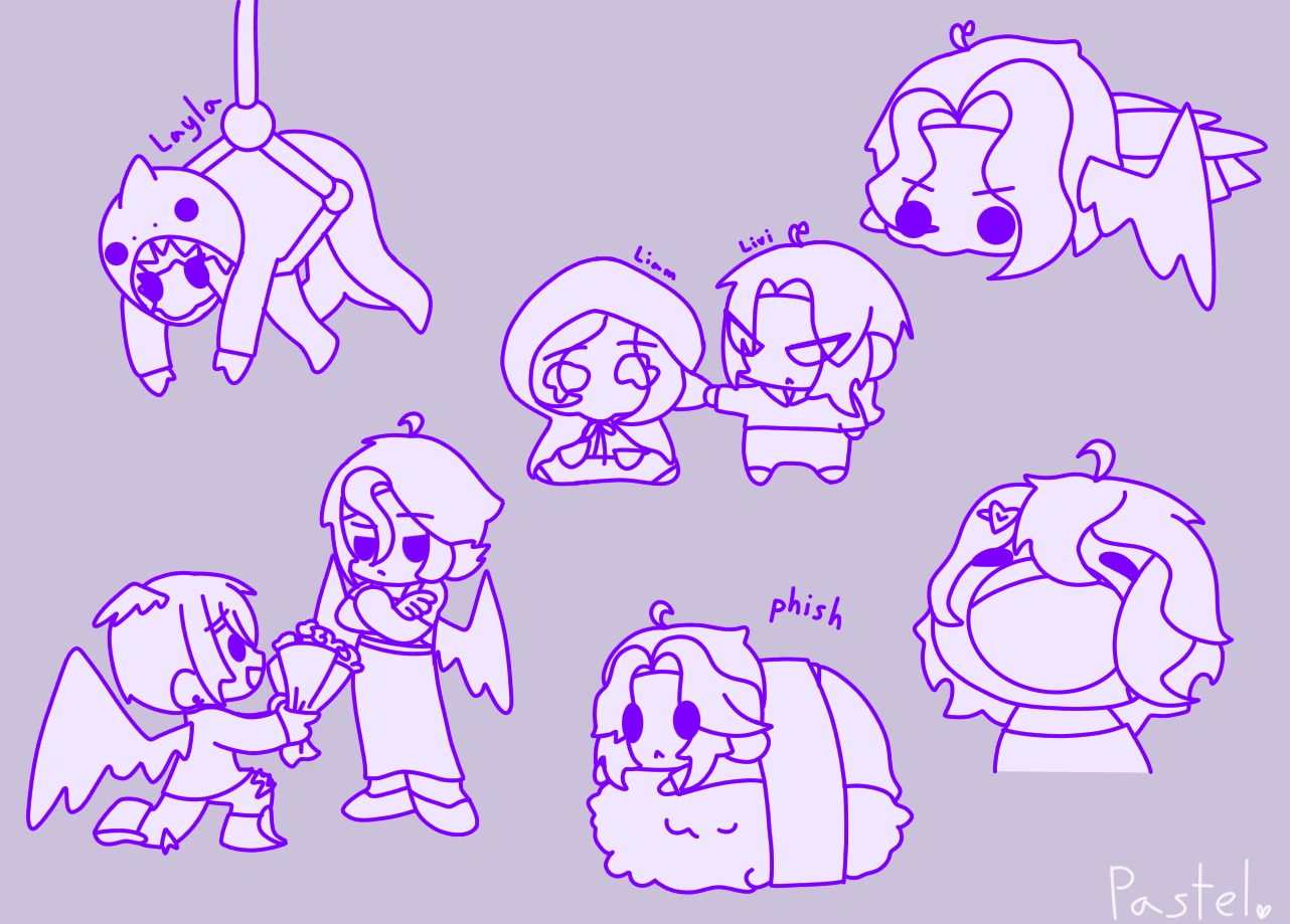 Chibis :3 character artwork