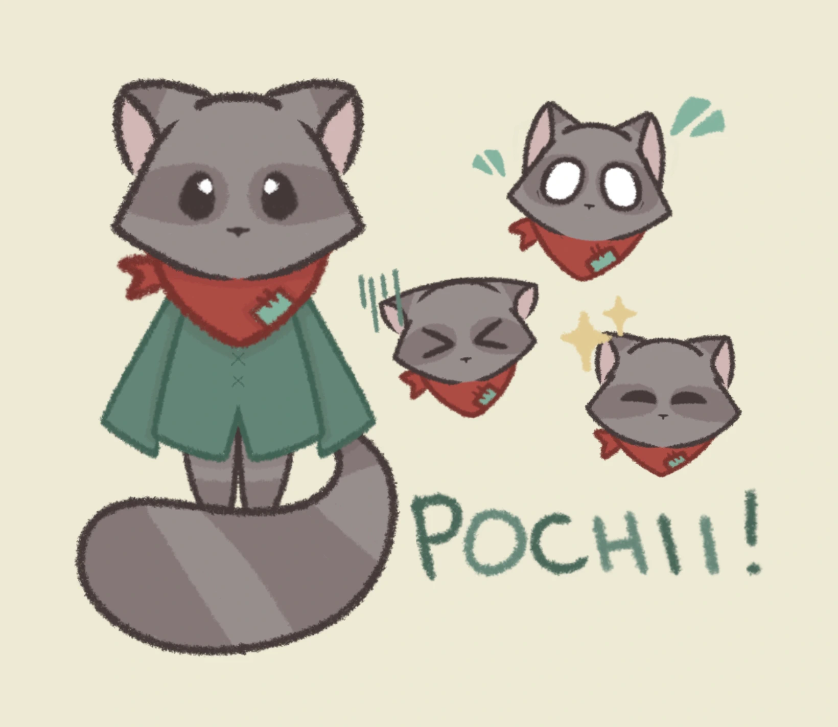 pochii !! character artwork