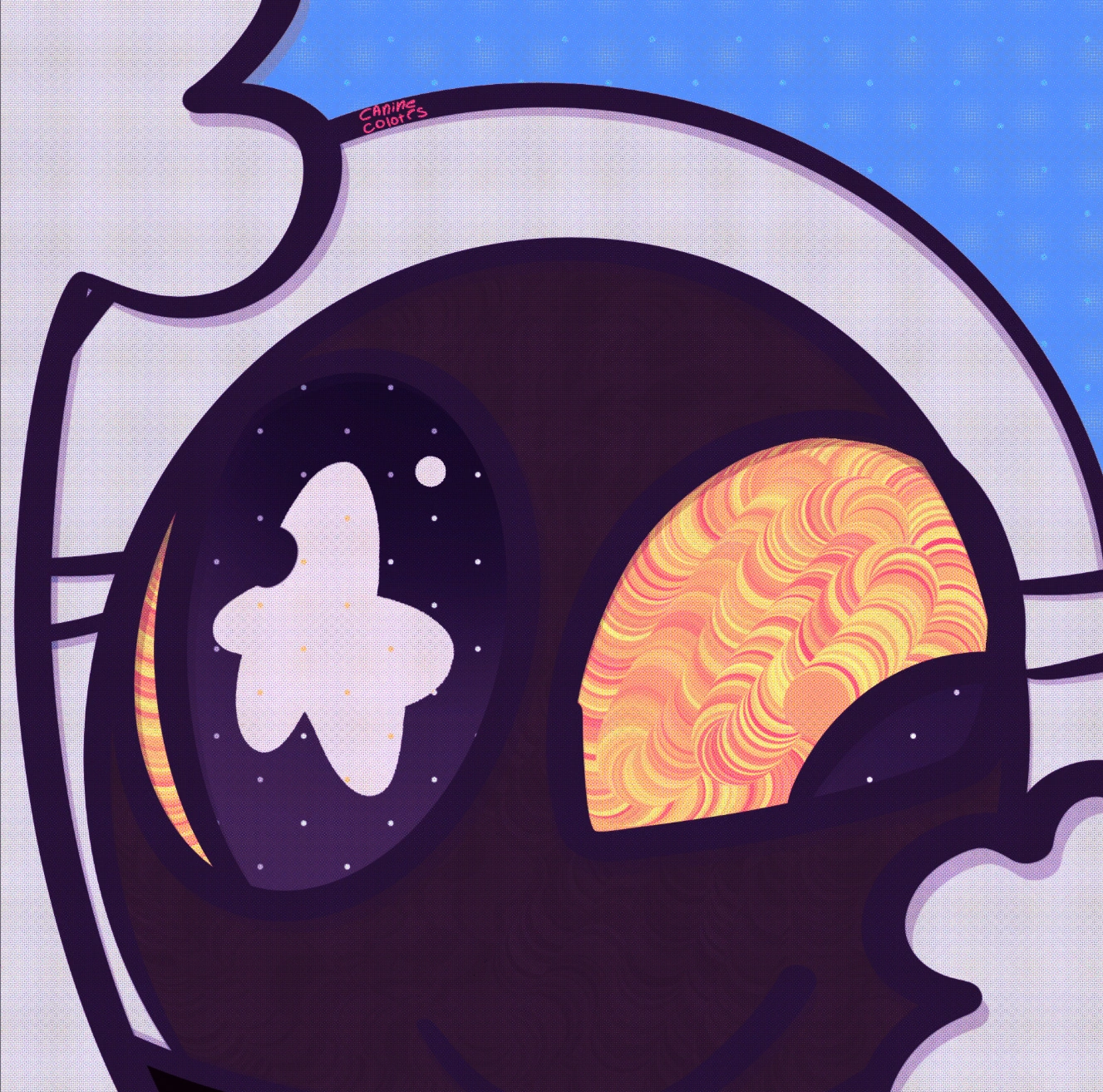 Spacey/Space Helmet character artwork