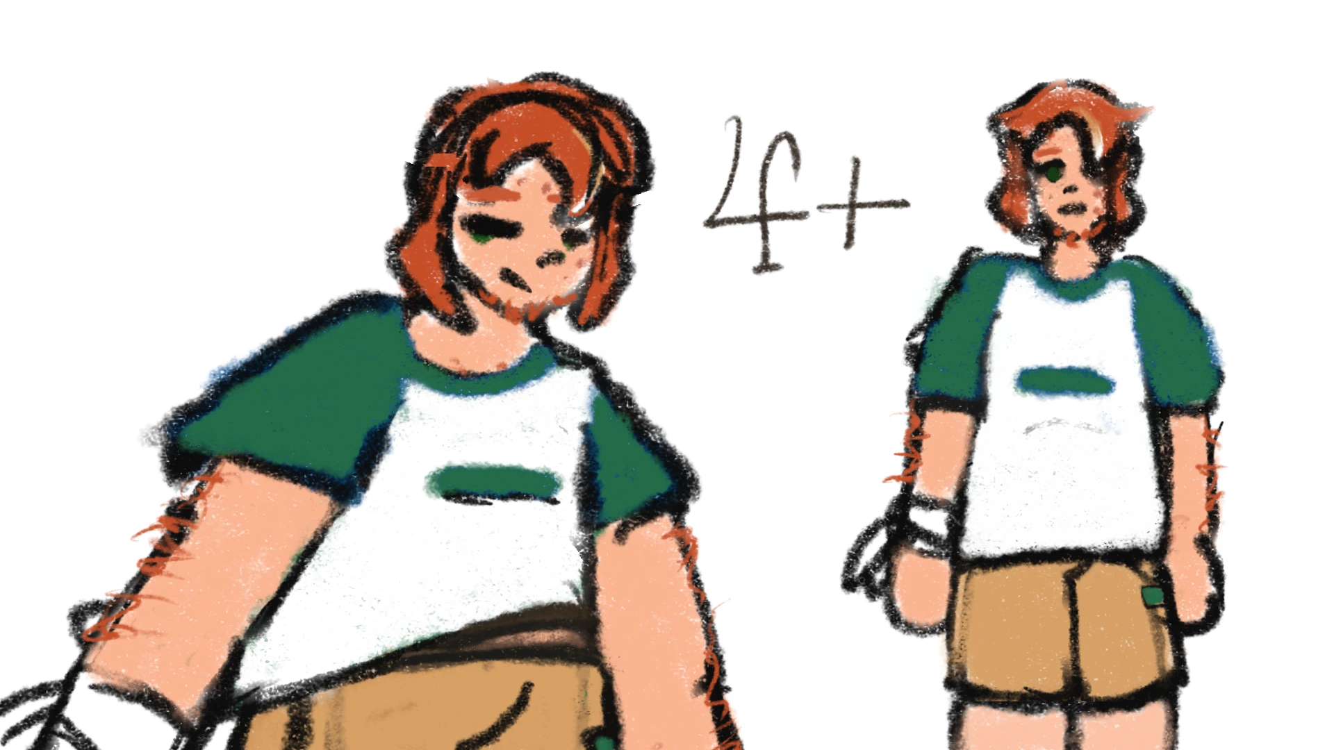 four+ ! Seb character artwork