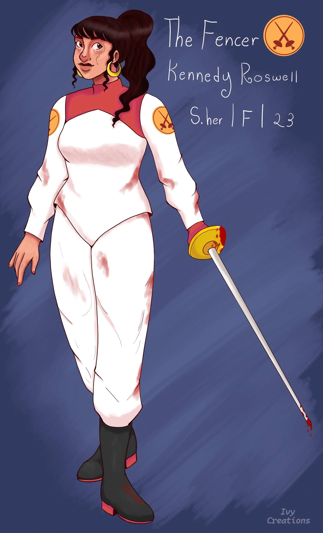 Kennedy Roswell ( the Fencer) character artwork