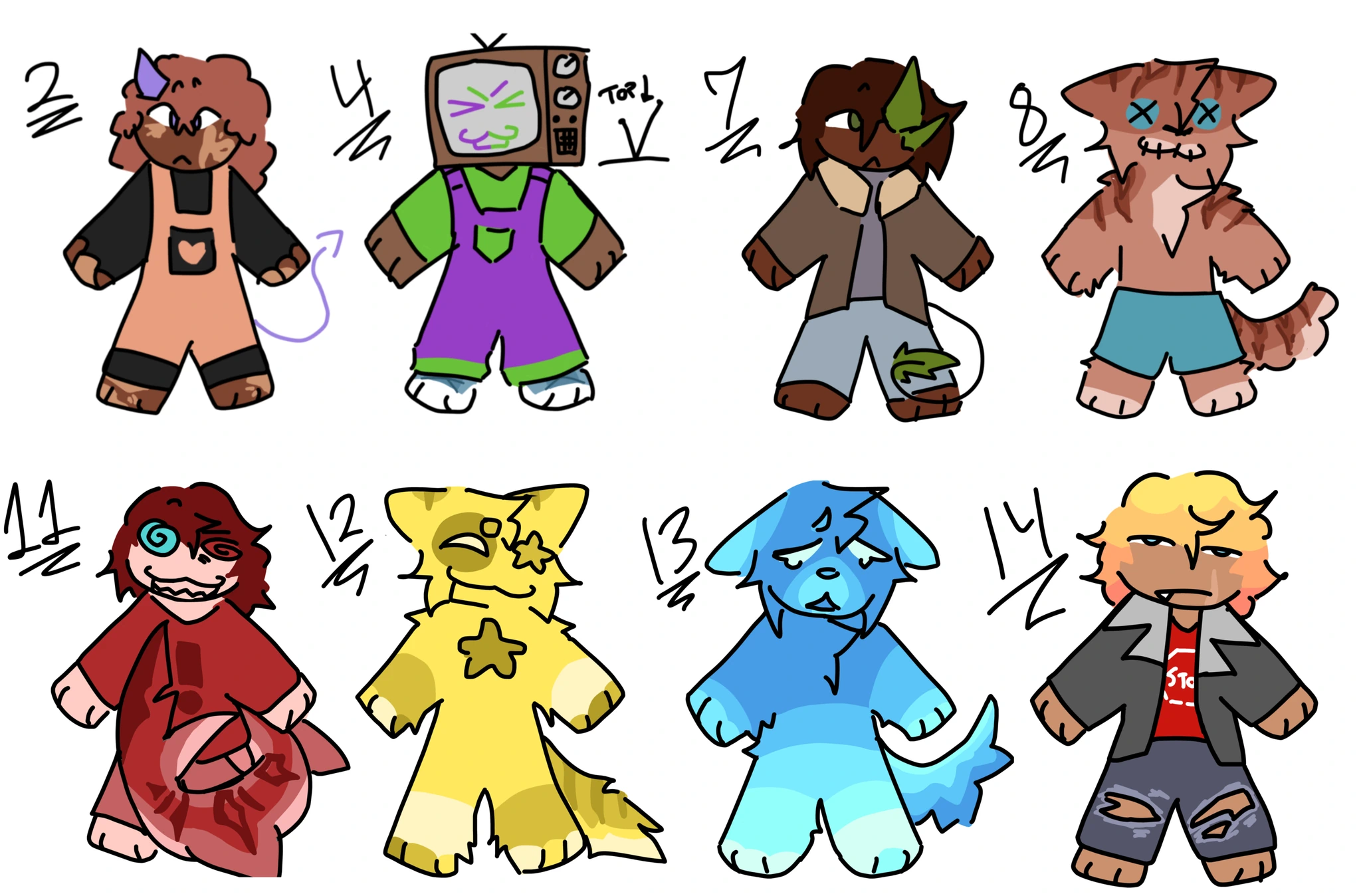 Adoptables !! (7/8 OPEN) character artwork