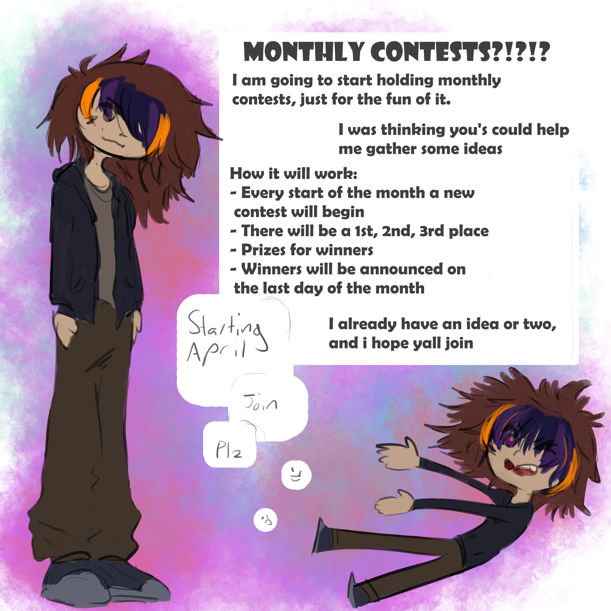 Monthly Contests character artwork