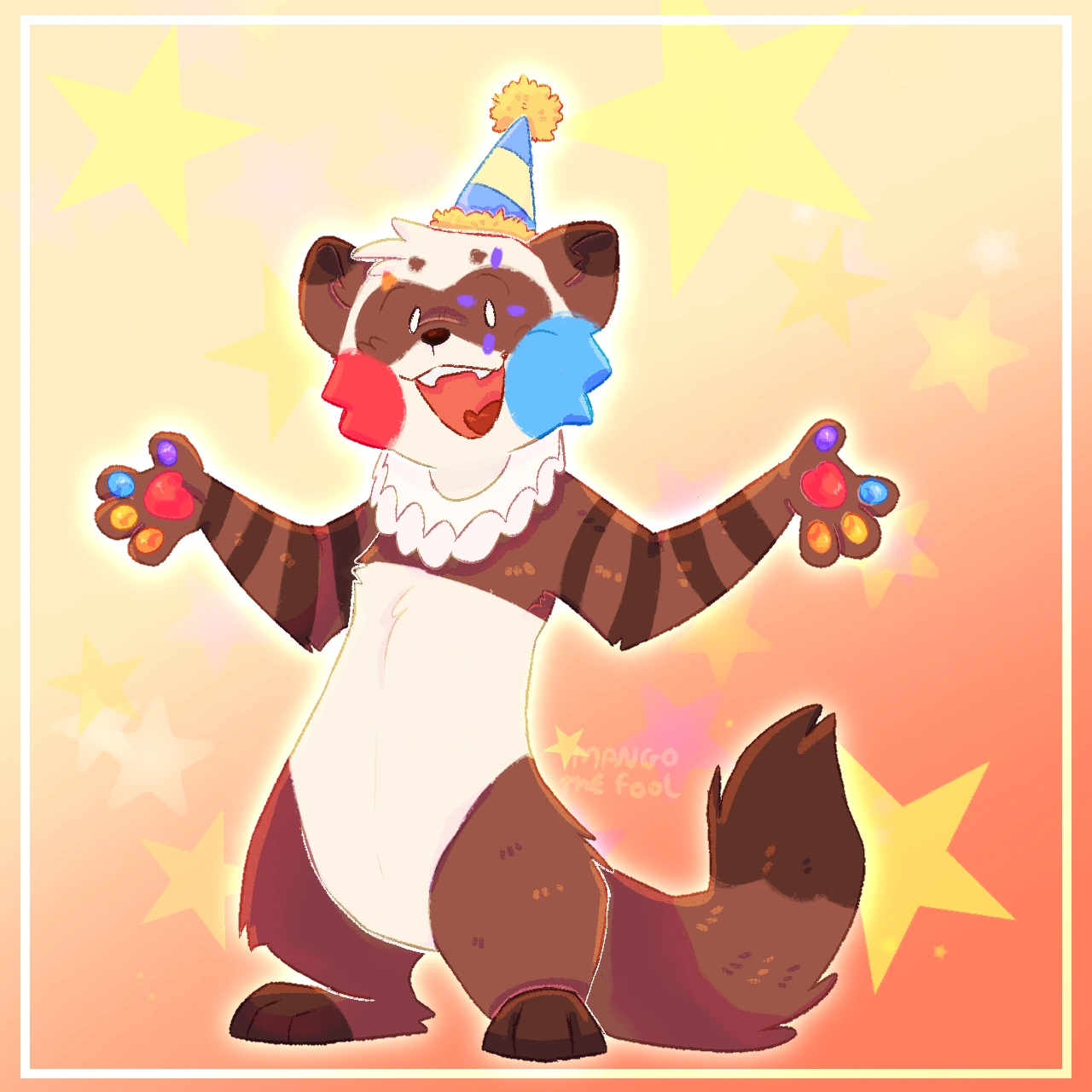 Clownish character artwork