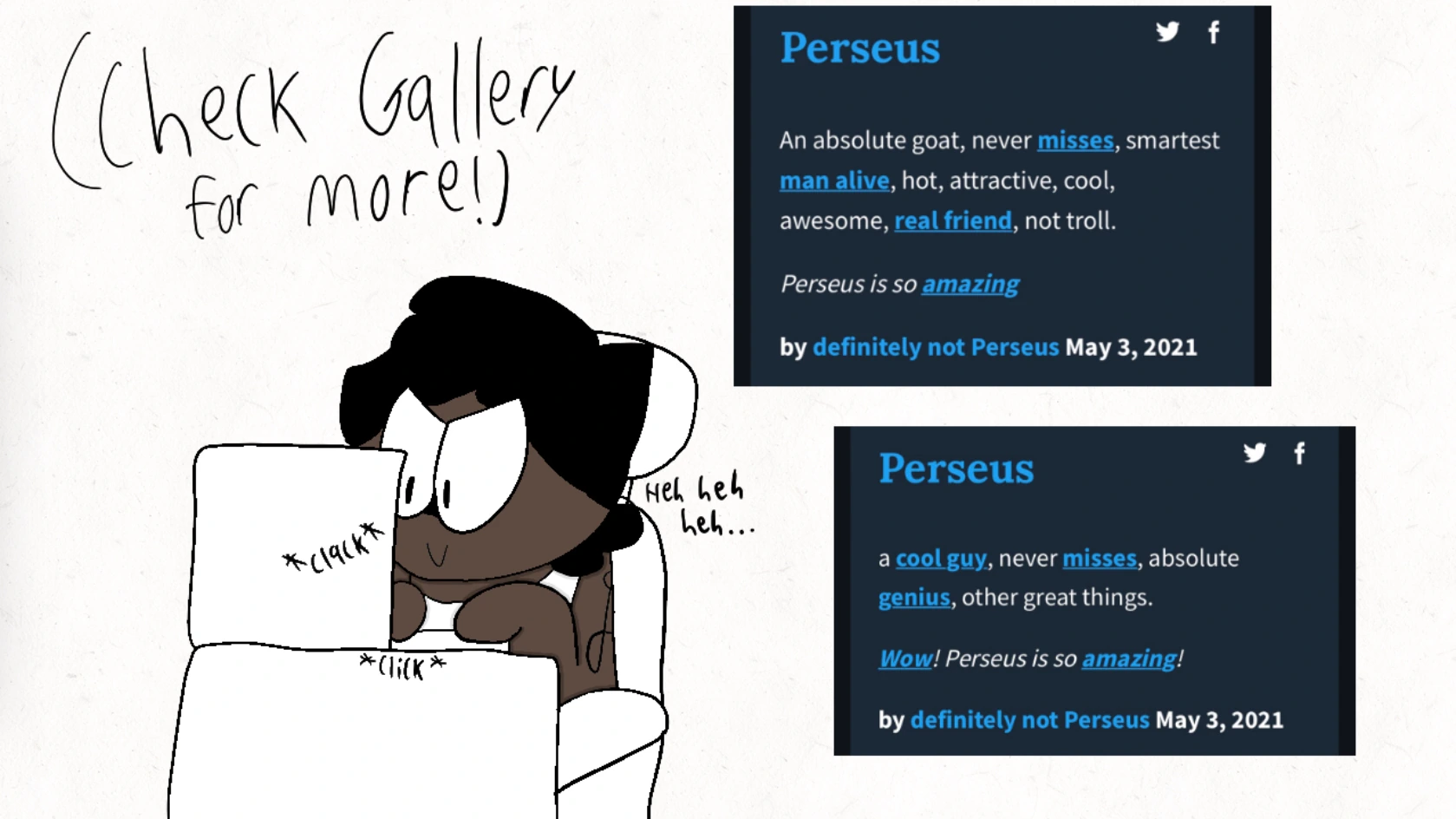 Pro tip: Put your OC’s names into urban dictionary and find funny results character artwork