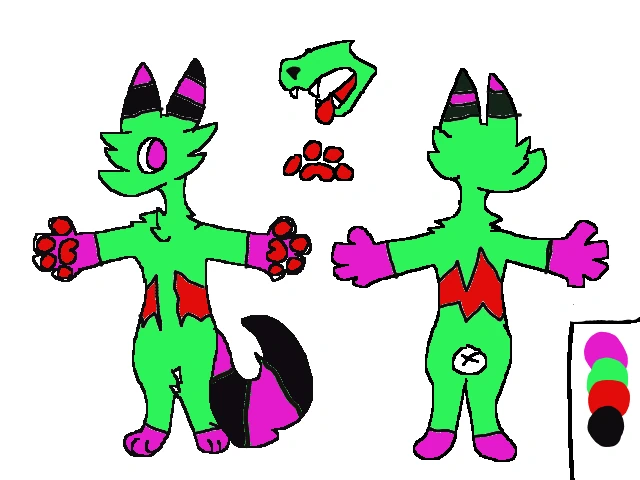 Scene furry!! character artwork