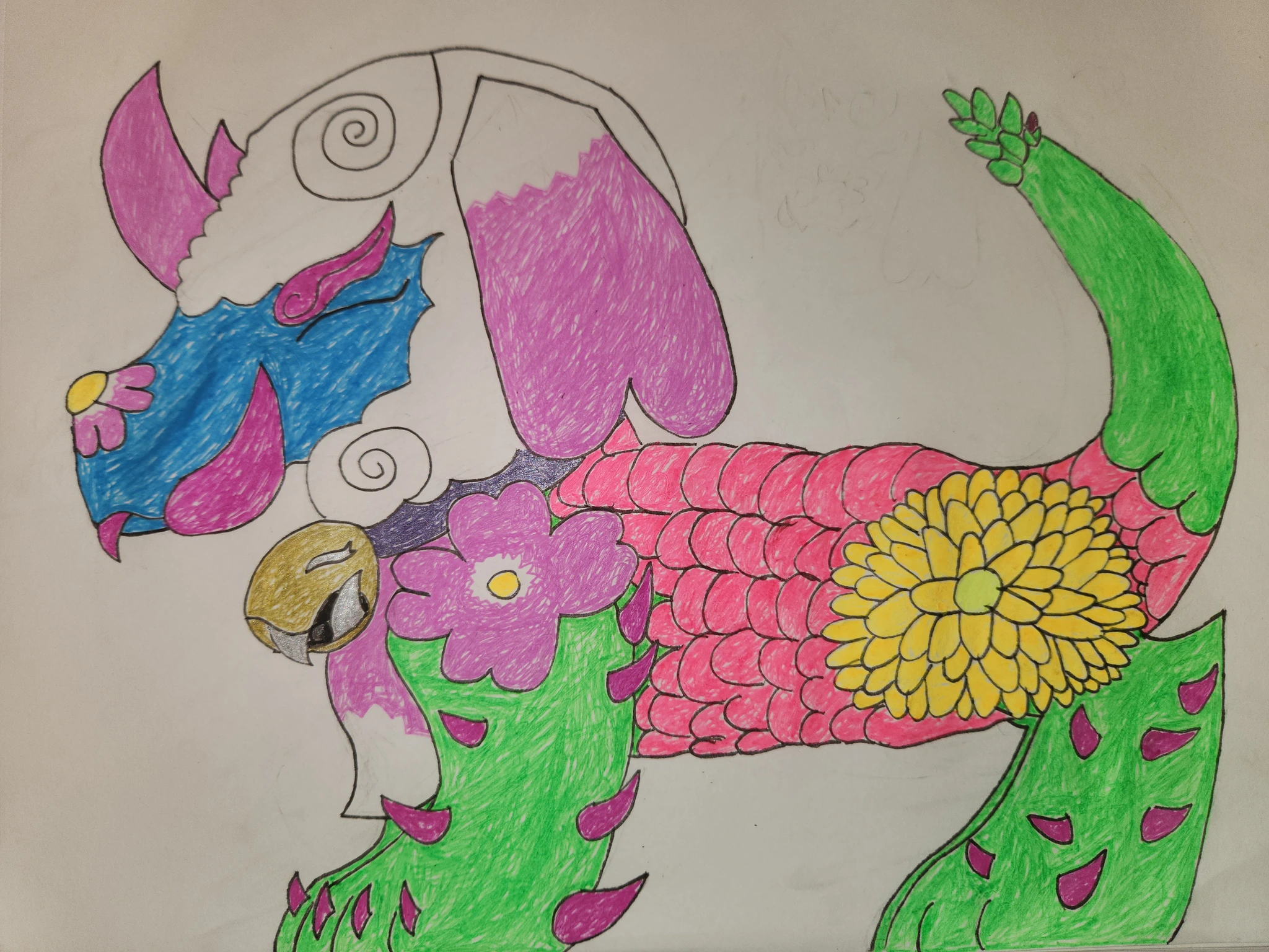 Floral character artwork
