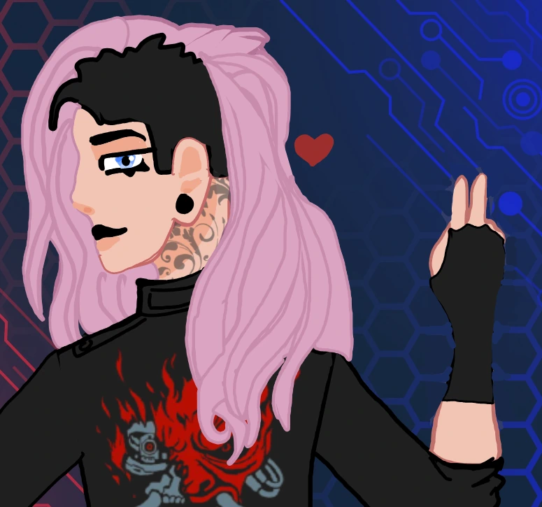 My Cyberpunk Gal 💙 character artwork