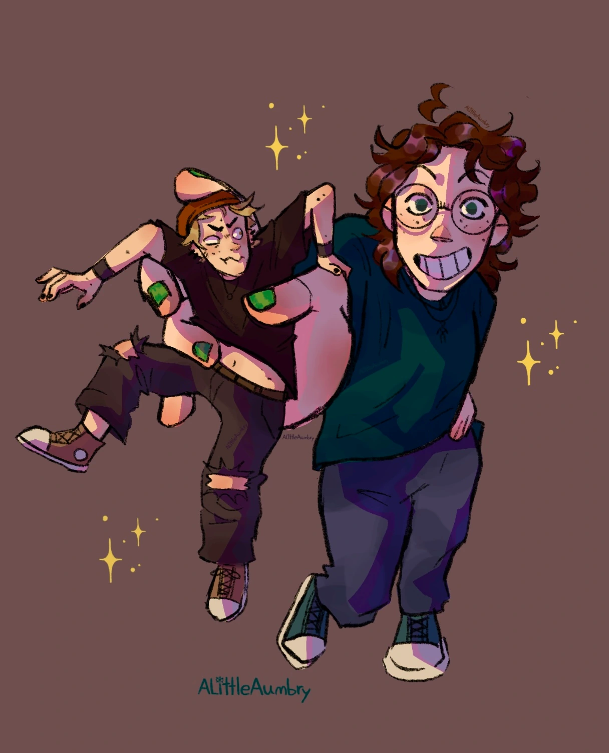 Draw yourself and your oc meme character artwork