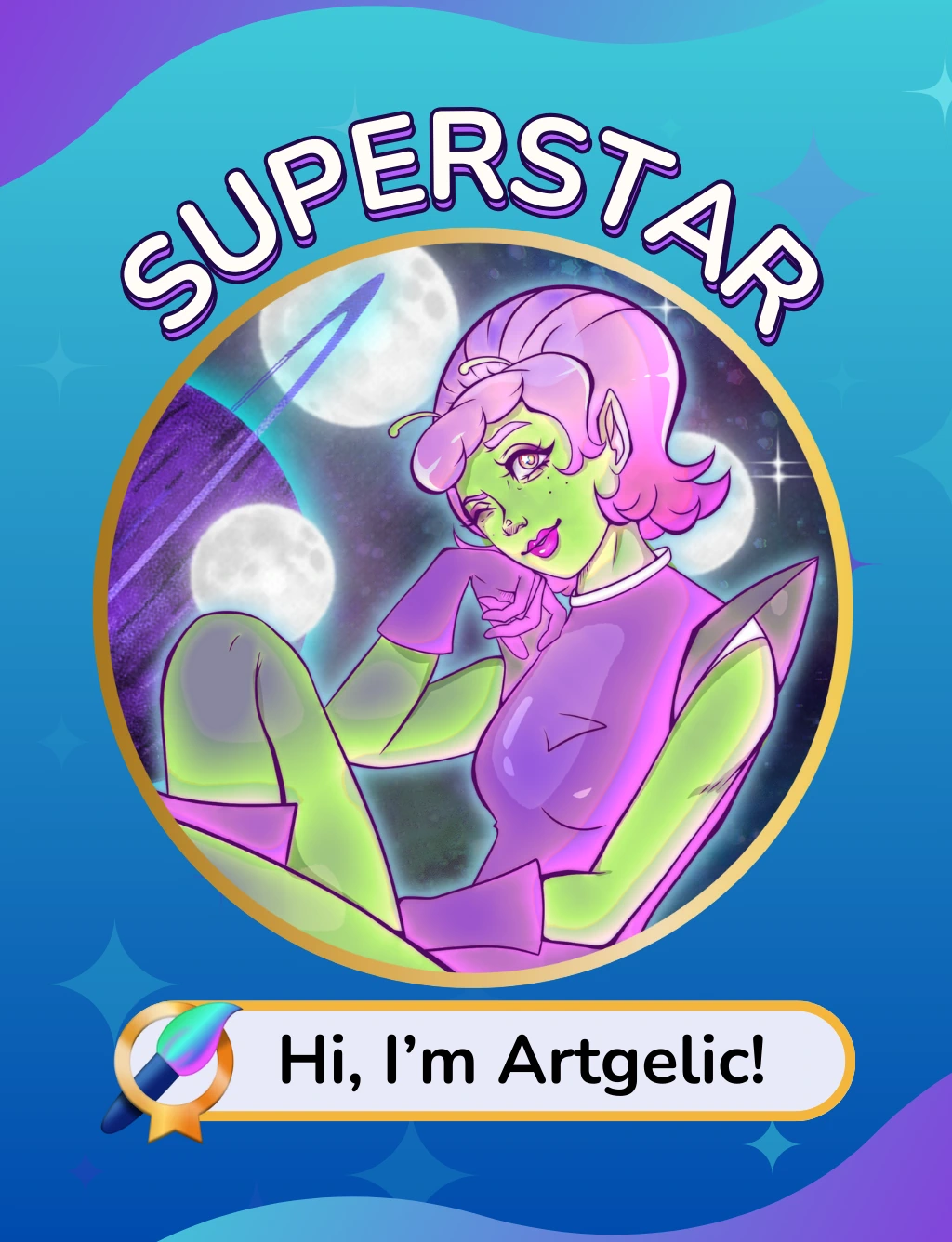 Superstar: Artgelic character artwork