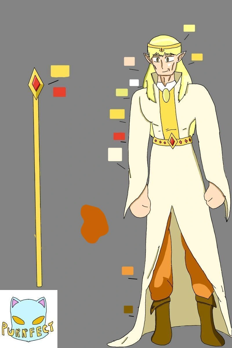 King Ljóma of the Luminous elves character artwork