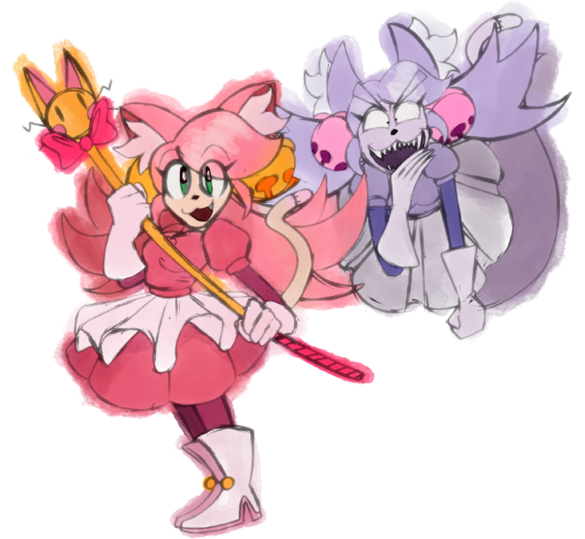 Deltarune;e Flowers And Pink Fanart character artwork