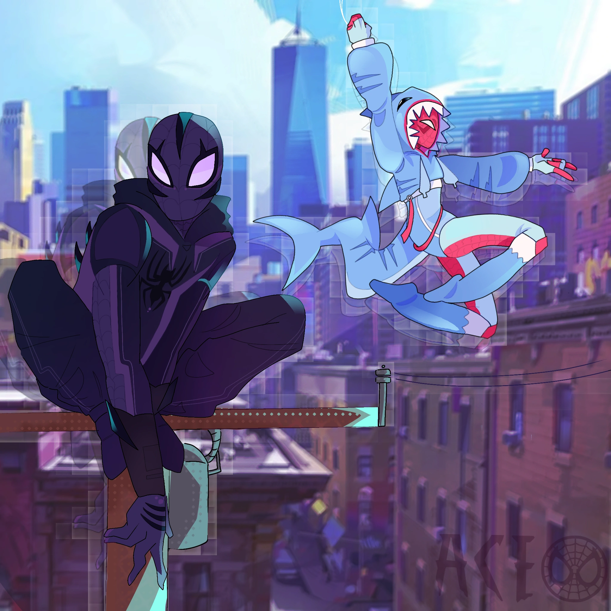 Me and my pookies spider-sonas!! character artwork