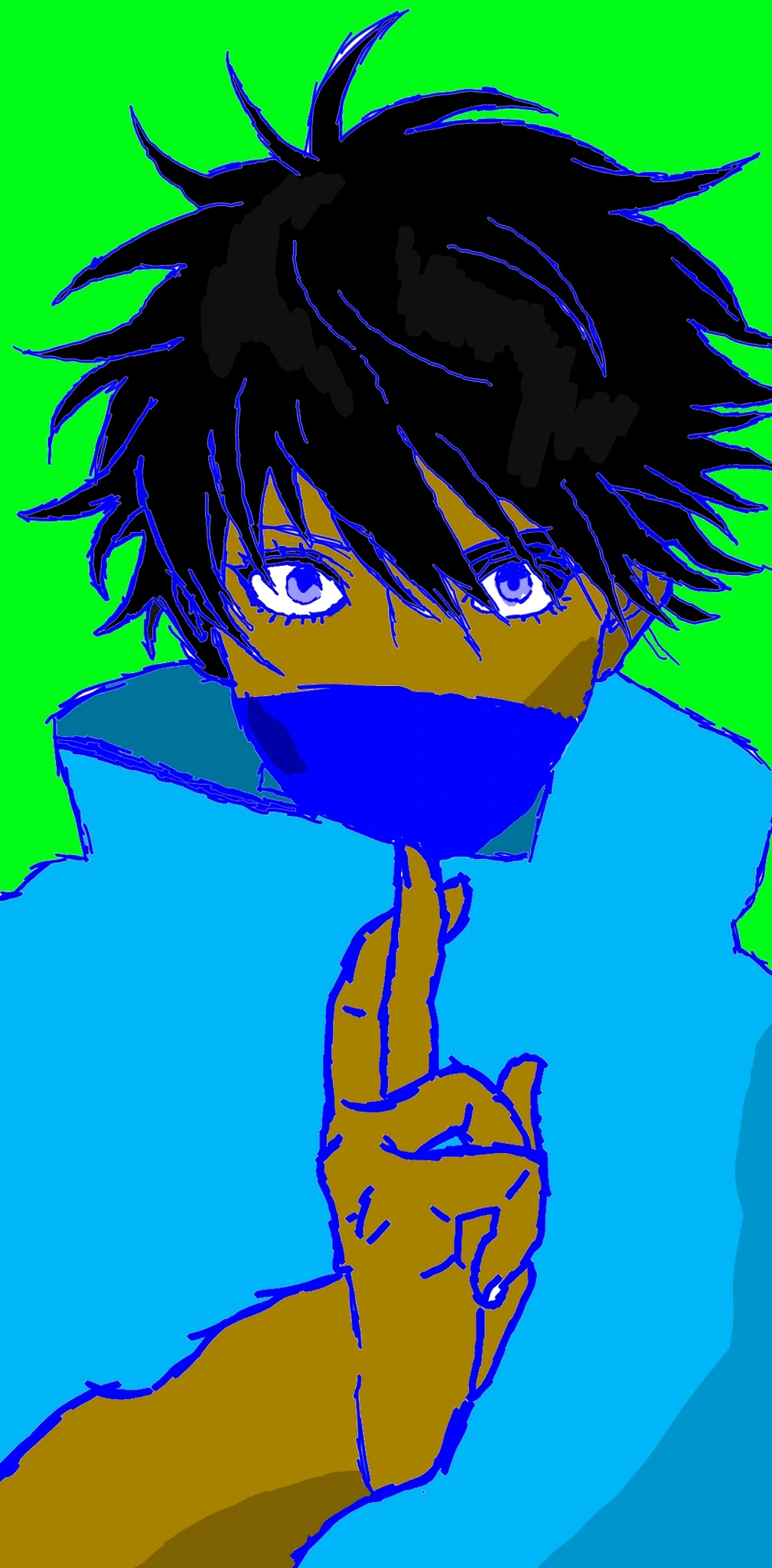 D anime character artwork