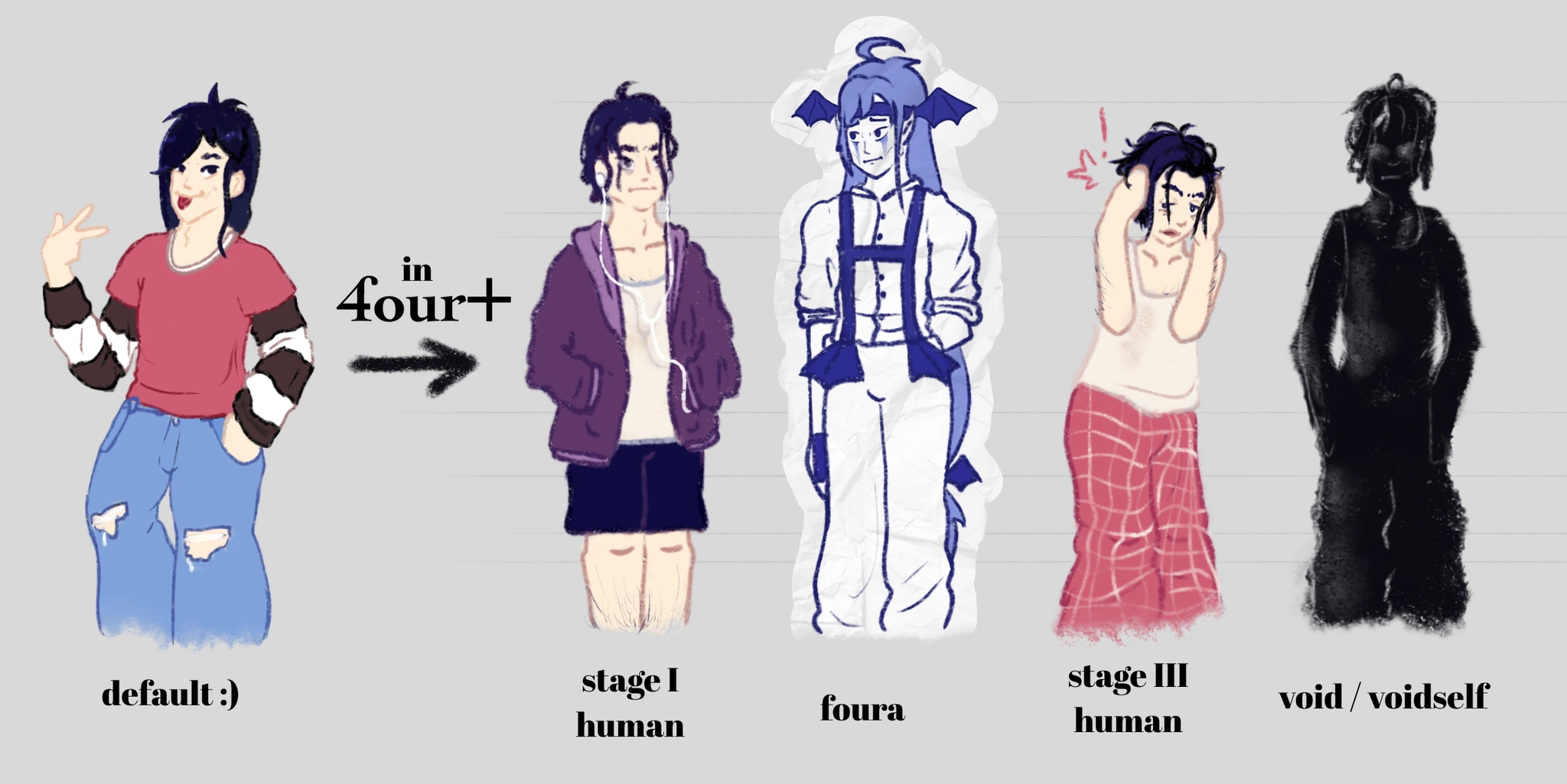 four+ ! Fang (after his 234323467th redesign) character artwork