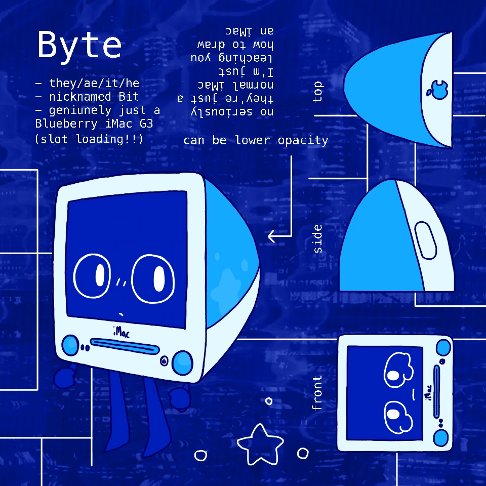 πΏ iMac G3 / Byte character artwork