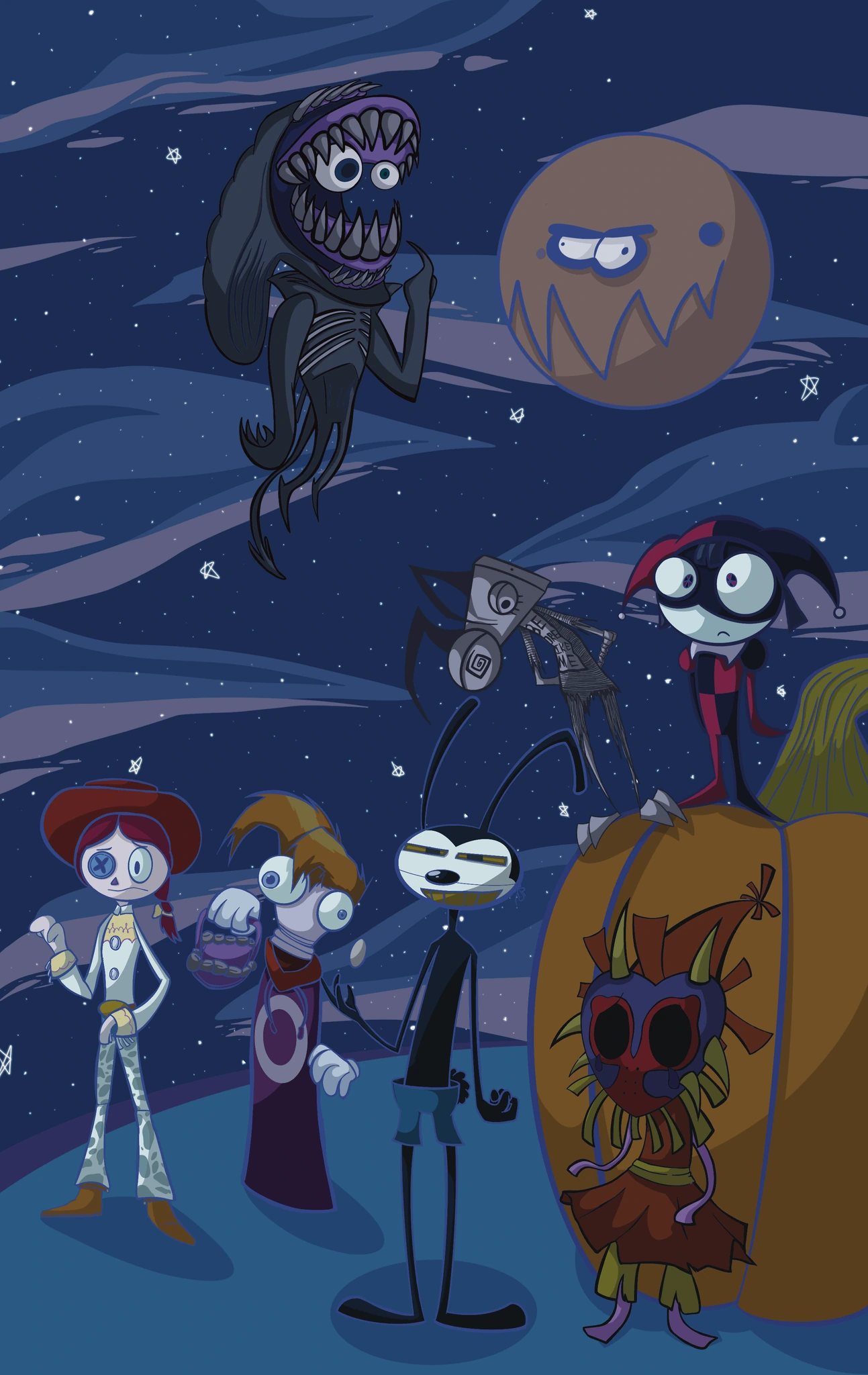 Tadc halloween character artwork