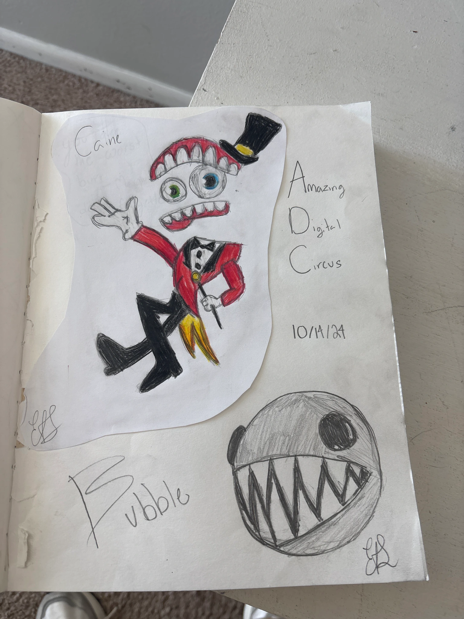 Caine and Bubble character artwork