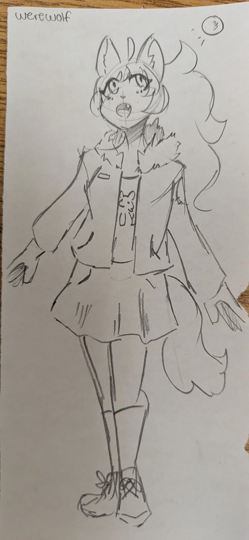 Werewolf girl character artwork