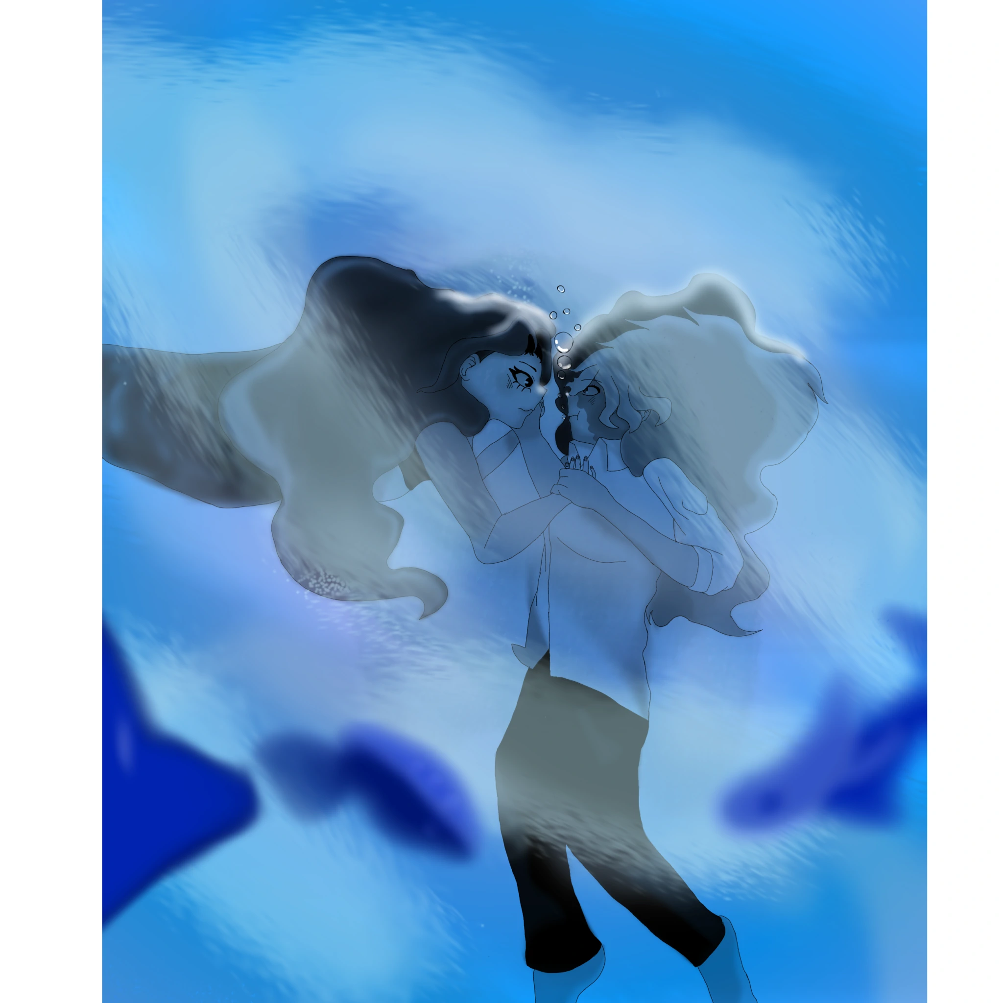 Mermaid Princess x Human Princess character artwork