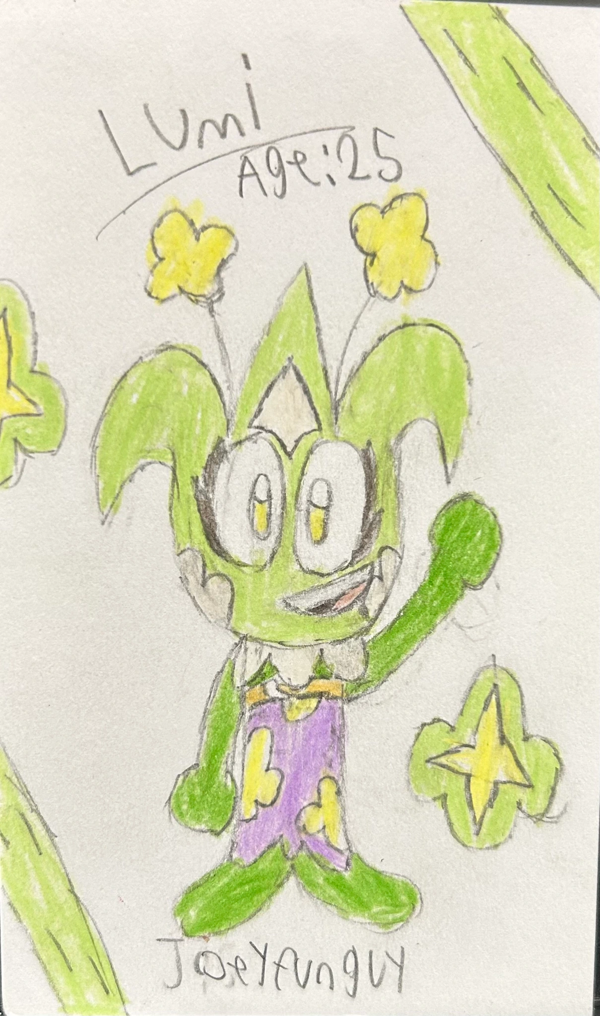 Lumi the luminescent tulip character artwork