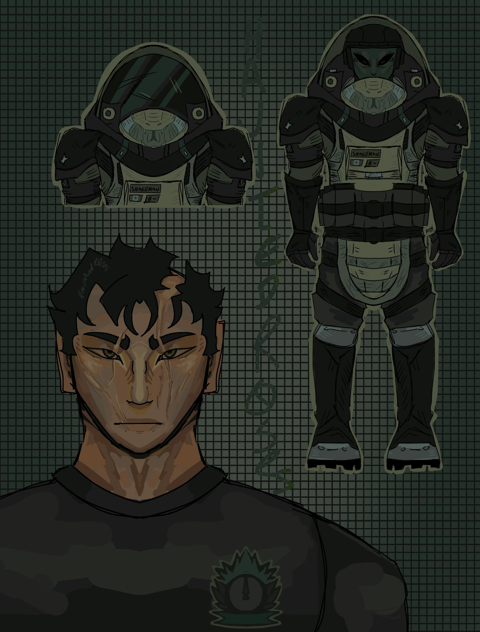 Snakeman character artwork