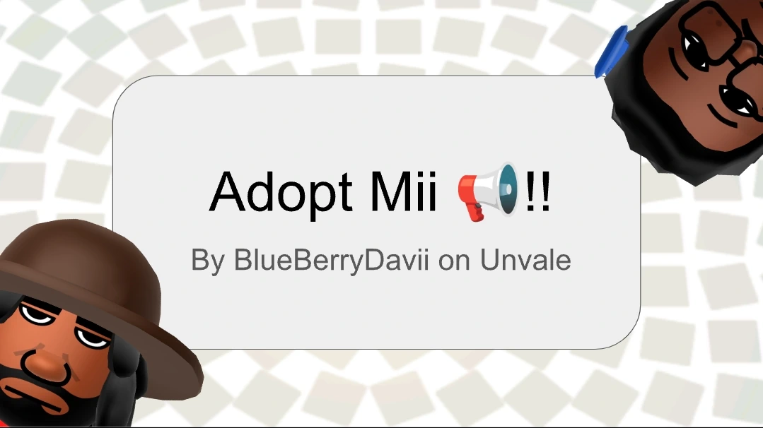 (Restocked) Adopt Mii (Adoptables) character artwork