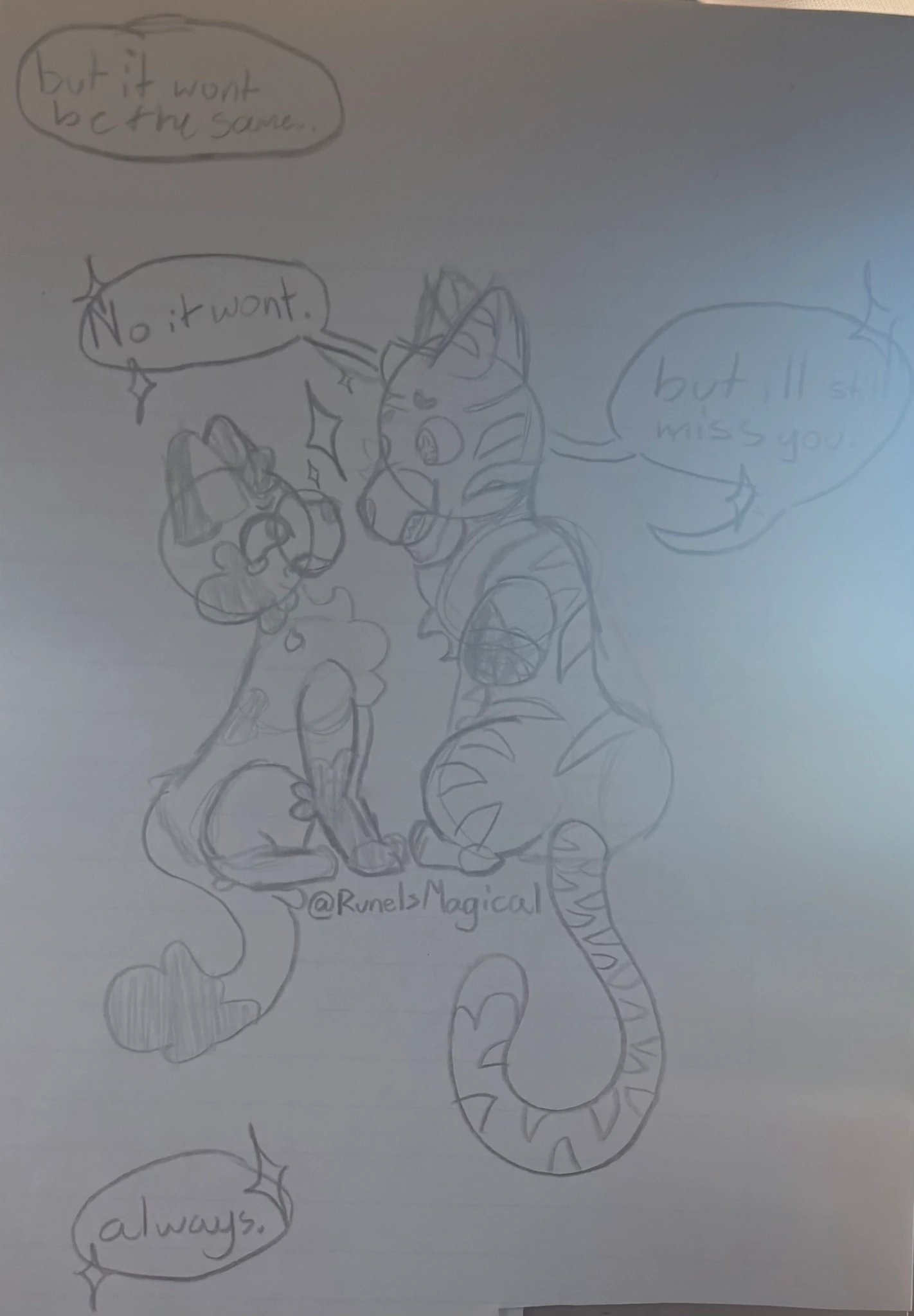 Skin + Bone fan arc sketch character artwork