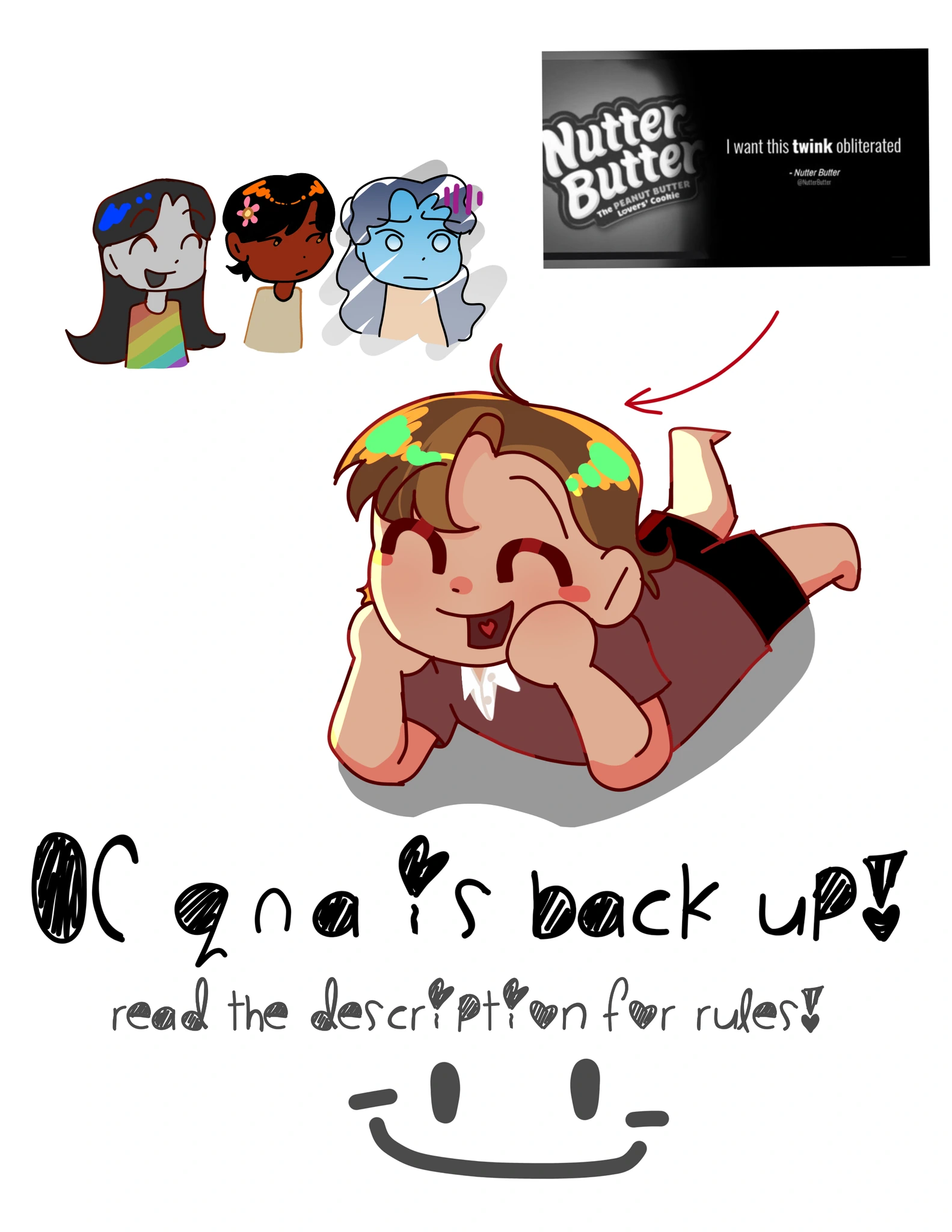 OC Q N A (ANSWERS IN GALLERY) character artwork