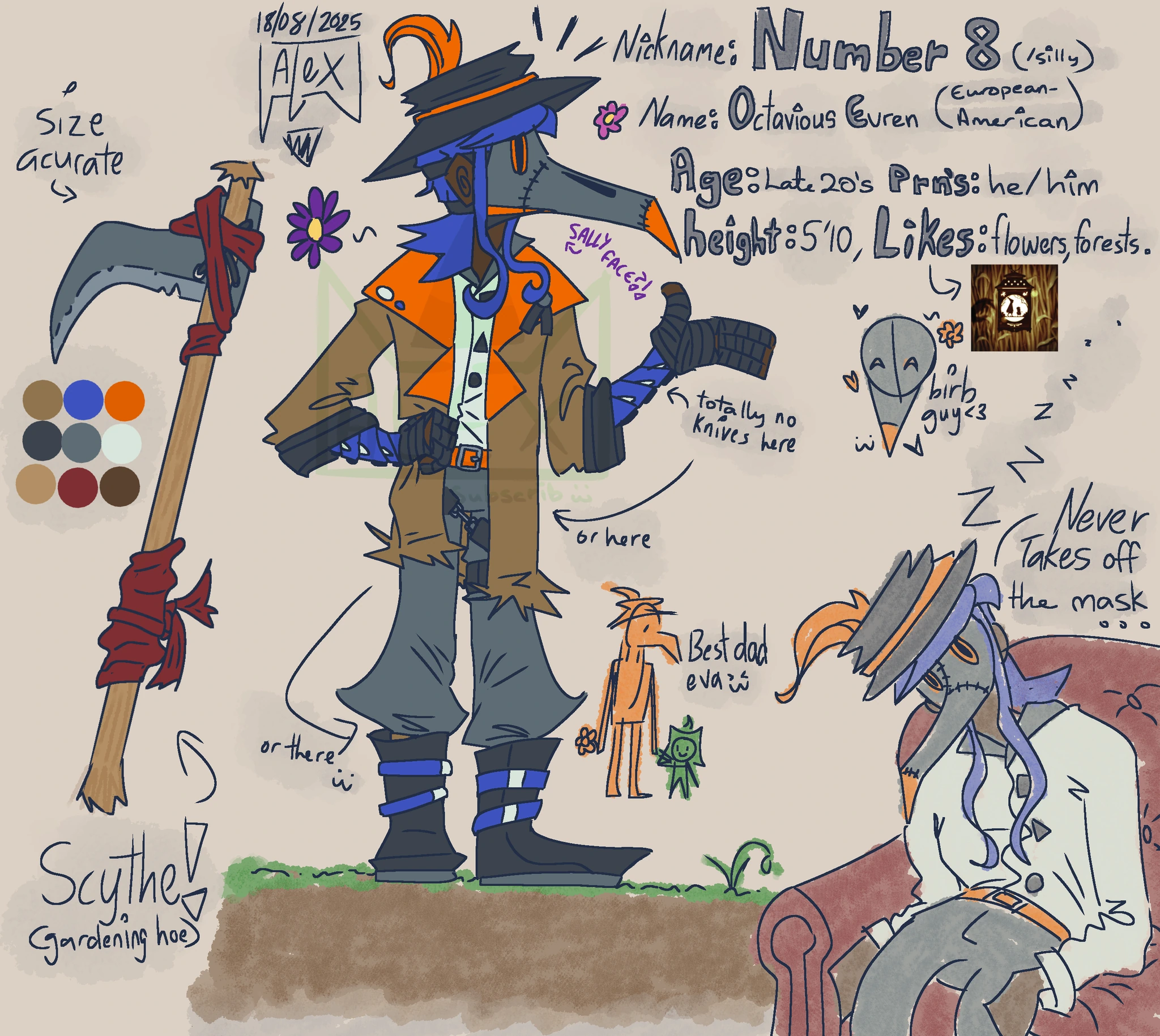 Number 8 [Oh No Zombies] character artwork