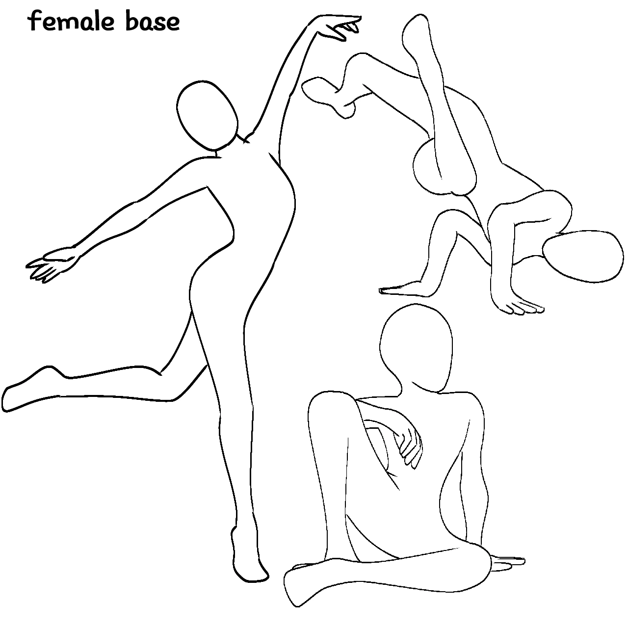 Free to use bases for OCs character artwork