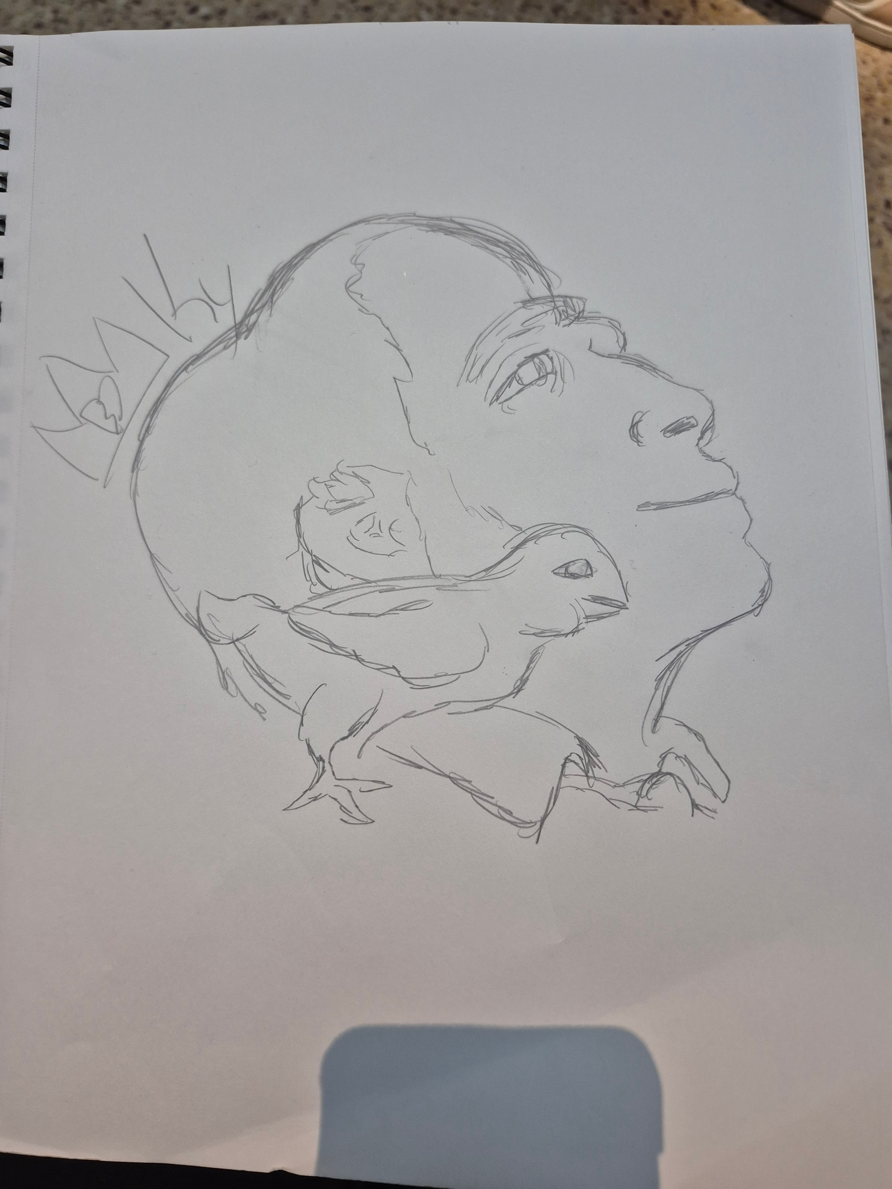 I went to the natural history museum and drew the Darwin statue - Unvale
