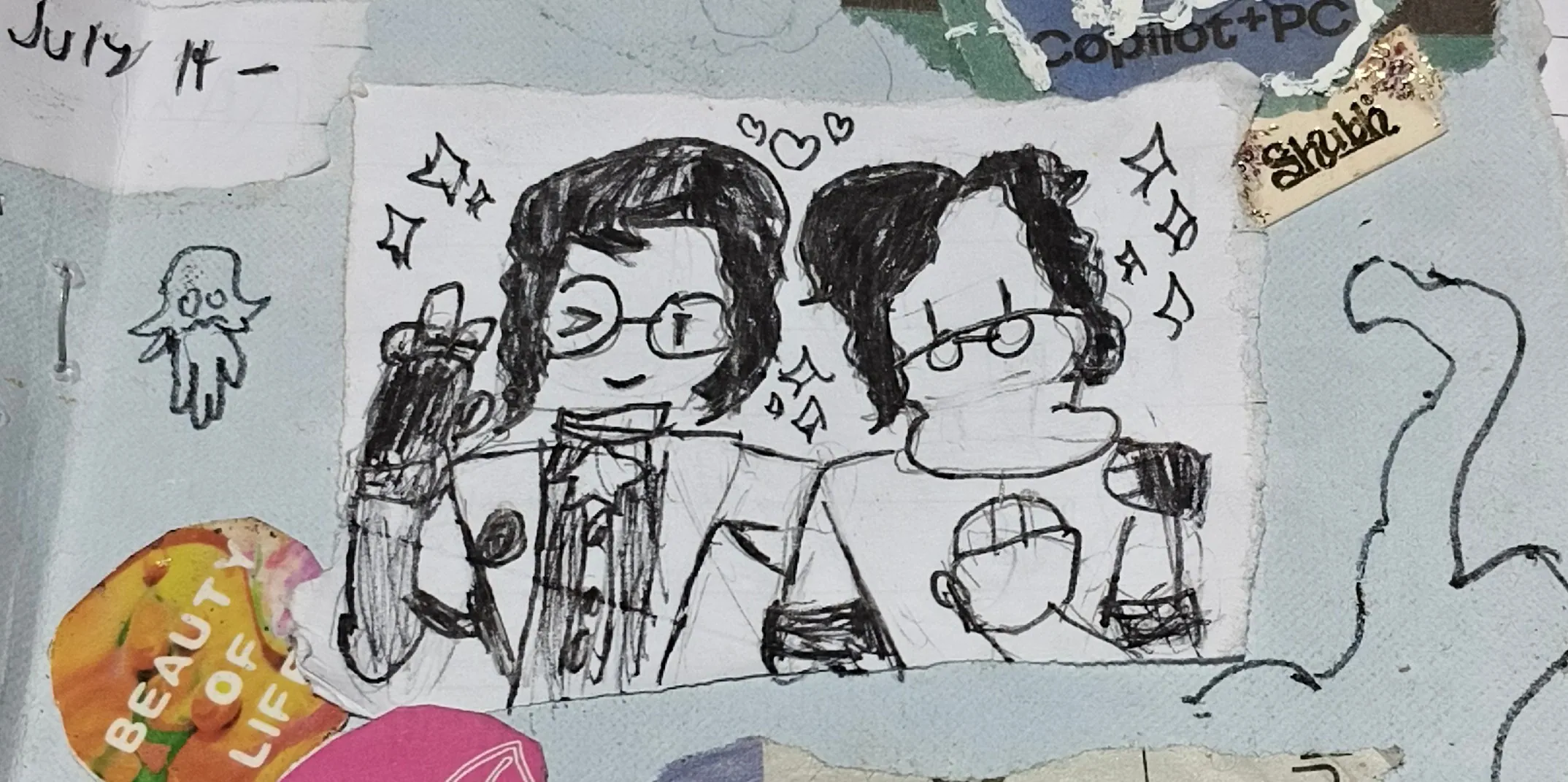 Robot x Angel Yuri in Abandoned Science Facility world artwork