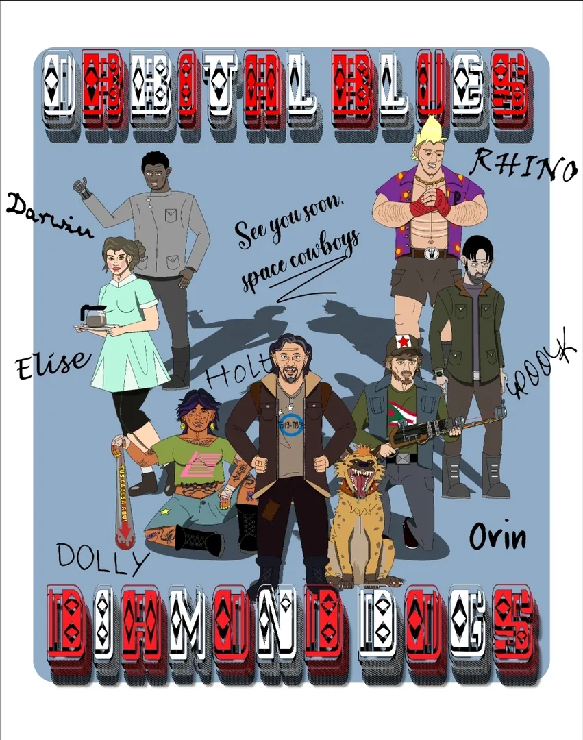 ORBITAL BLUES: DIAMOND DOGS world artwork
