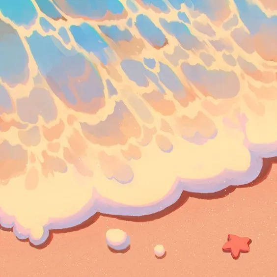 Friends by the shore world artwork