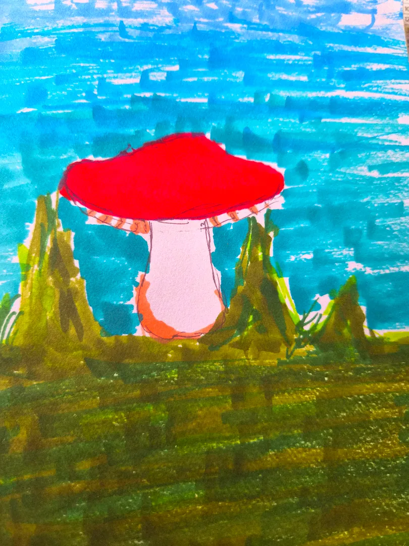 Mushroom Elf AU!! world artwork
