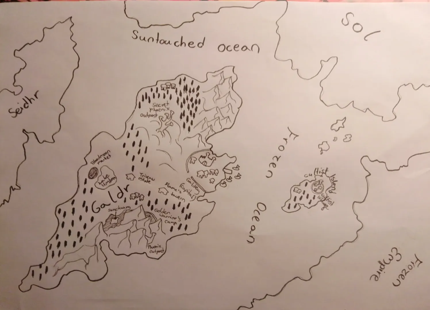 Fantasy world of my bookseries (first book: the Soul of Magic) world artwork