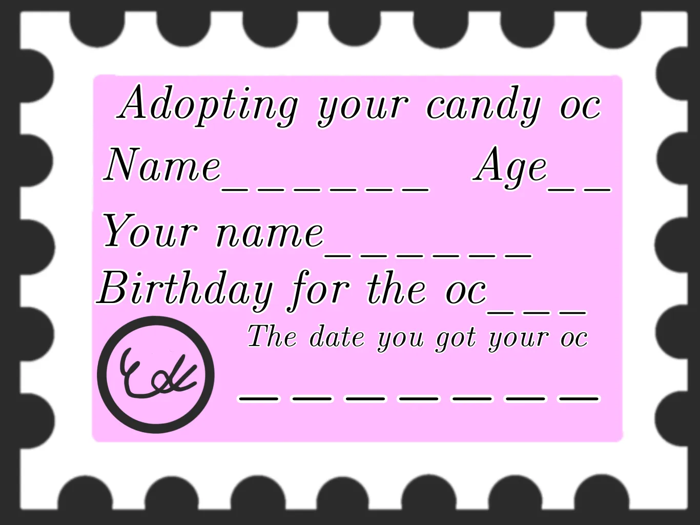 Adopting a oc! world artwork