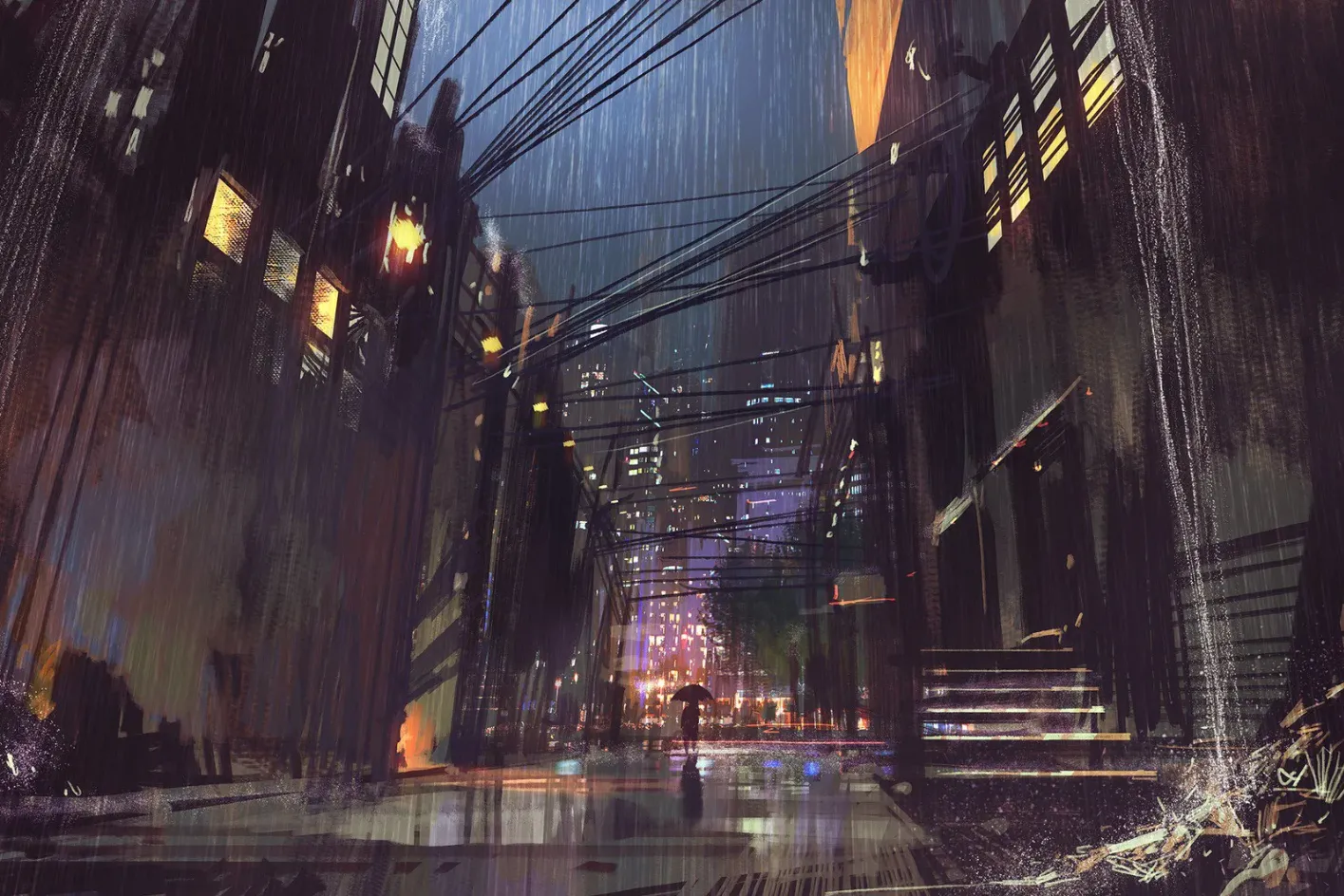 Dystopian/Utopian type world world artwork