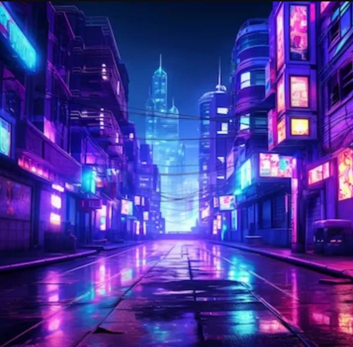 Cyberpunk (RPG?) world artwork