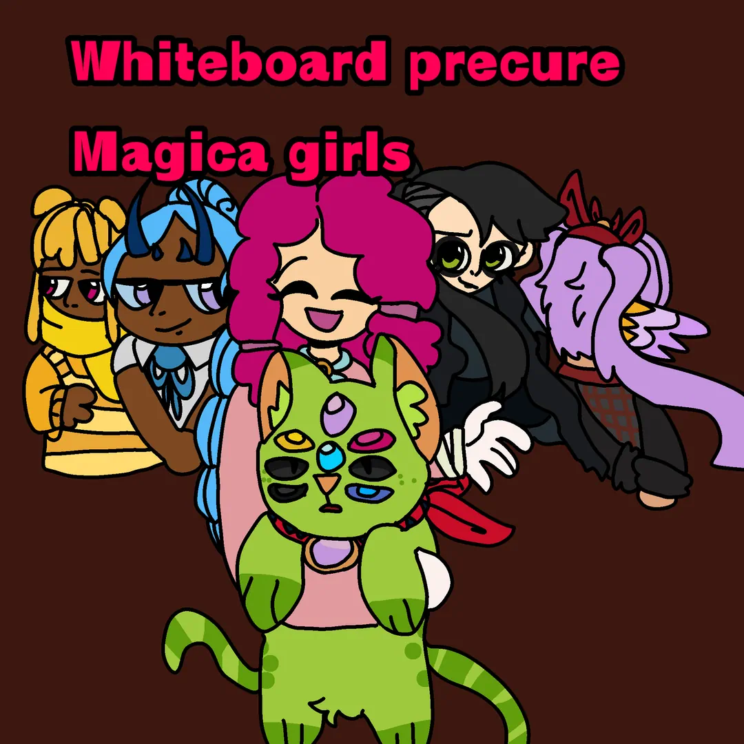 Whiteboard Precure Magica Girls world artwork